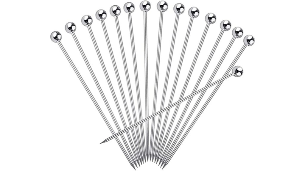 stainless steel cocktail picks