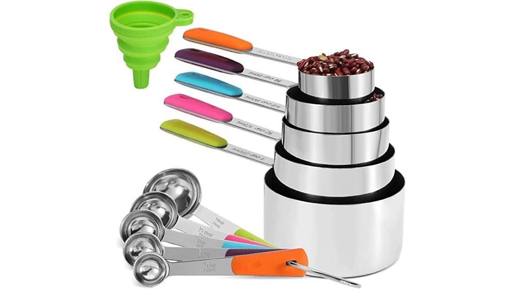 stainless steel measuring set