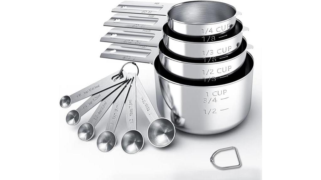 stainless steel measuring set