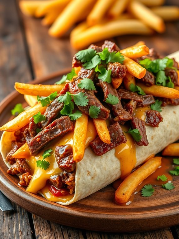 steak filled burrito delight
