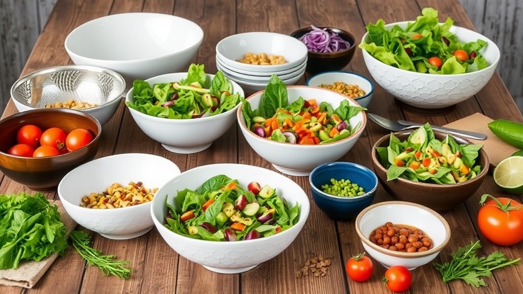 stylish functional salad bowls