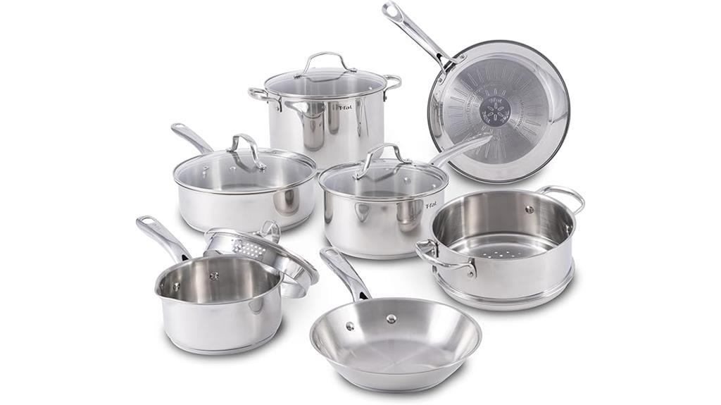 t fal 11 piece cookware set