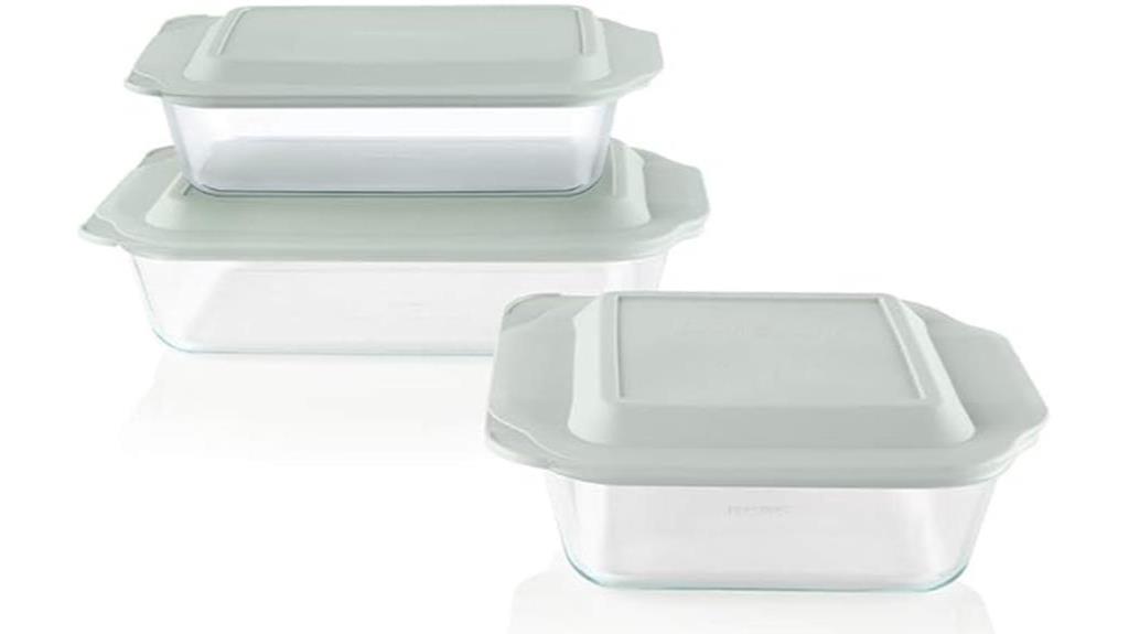three piece pyrex baking set
