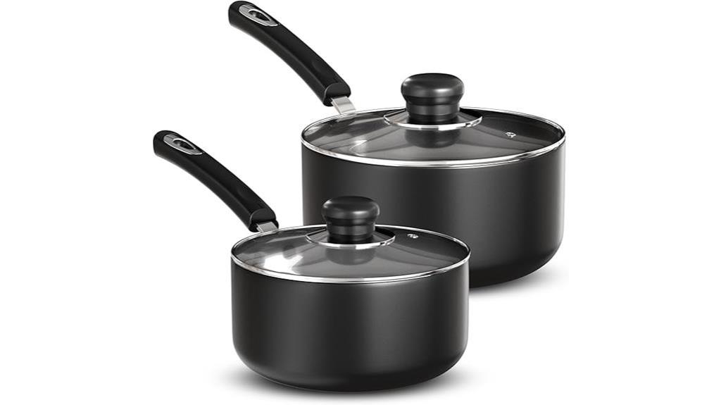 utopia kitchen nonstick saucepan set