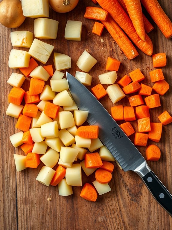 vegetable preparation for cooking