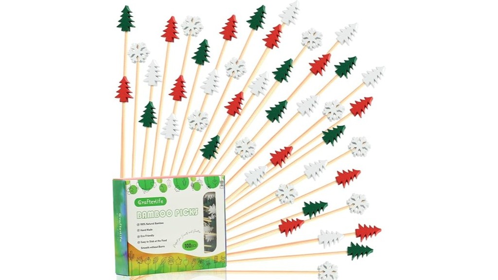 xmas tree snowflake picks